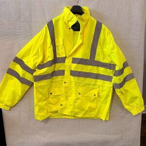 High-Vis Safety Jacket • Unipro ANSI Class III Reflective • Hi-Vis Yellow